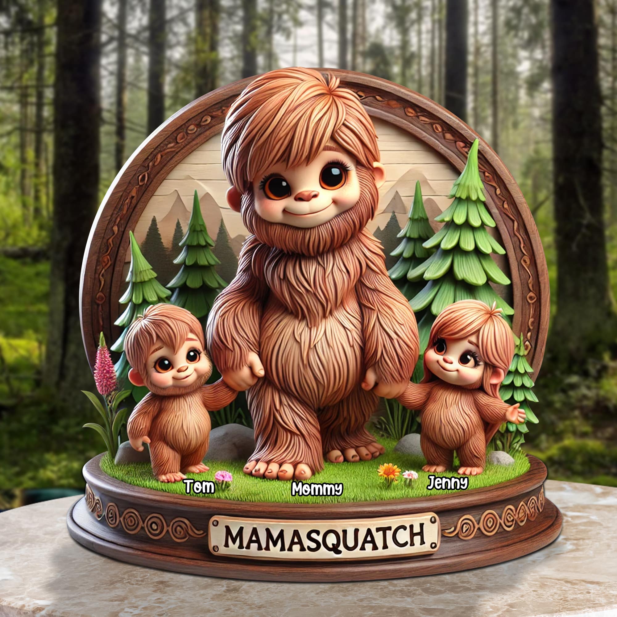 Personalized Gifts For Mom Big Foot Plaque Mamasquatch 04katn150425