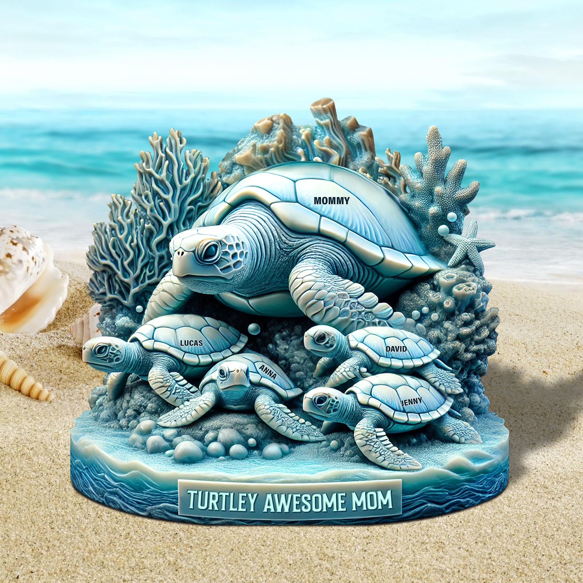 Sea Turtle Plaque Personalized Gifts For Mom 02qhtn0030525