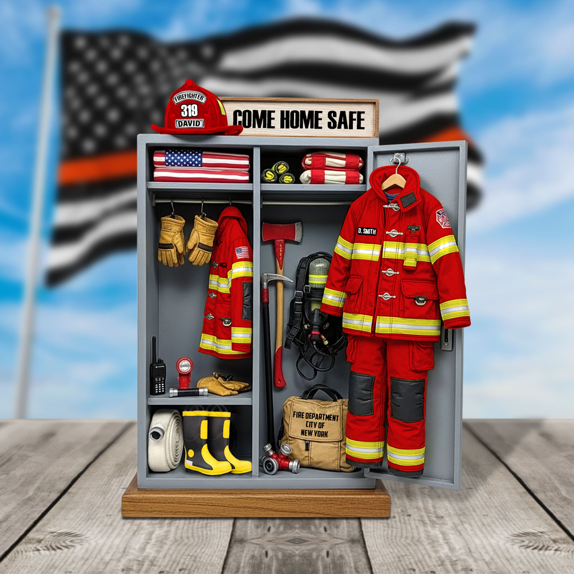 Firefighter Personal Locker Plaque - Personalized Christmas Gifts For Firefighter 06qhtn290525