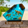 Turtle Family Plaque - Personalized Gifts For Family 04natn280525