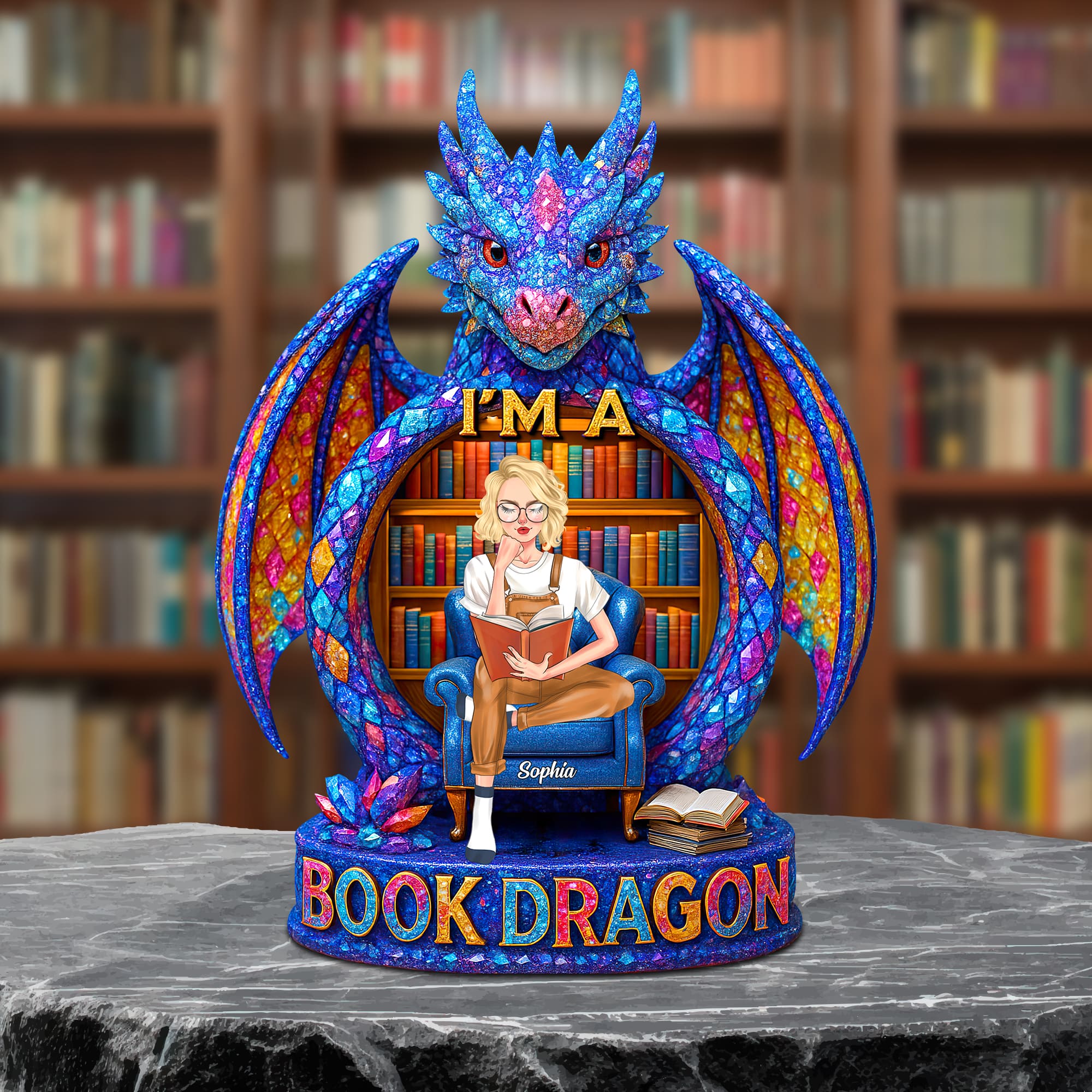 Book Lovers Plaque - Personalized Gifts For Book Lovers 01hutn140525tm