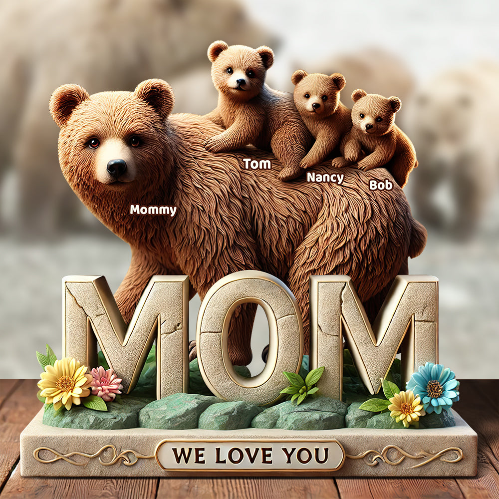 Bear Mom Acrylic Plaque Personalized Gifts For Mom 01hudt170425