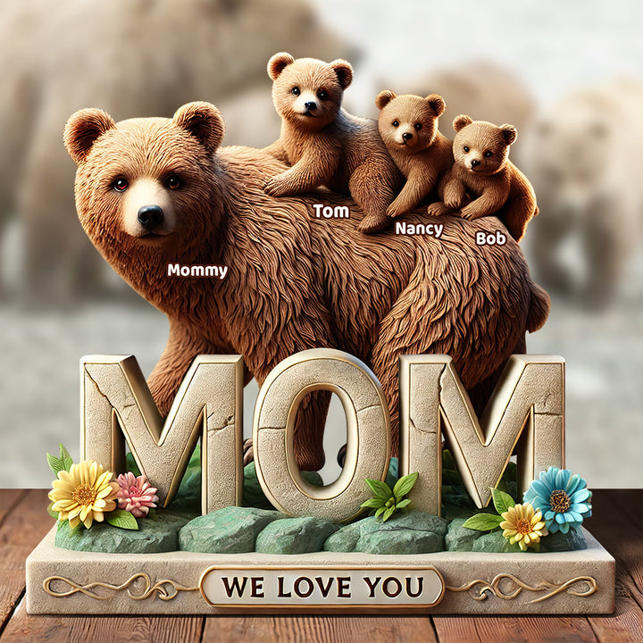 Bear Mom Acrylic Plaque Personalized Gifts For Mom 01hudt170425