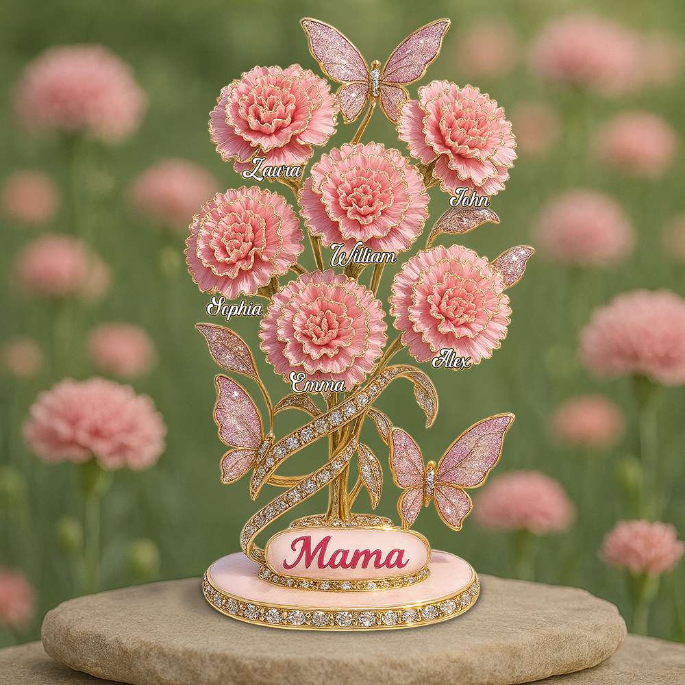 Personalized Gifts For Mom Plaque 01tgdt150425 Carnation Flower