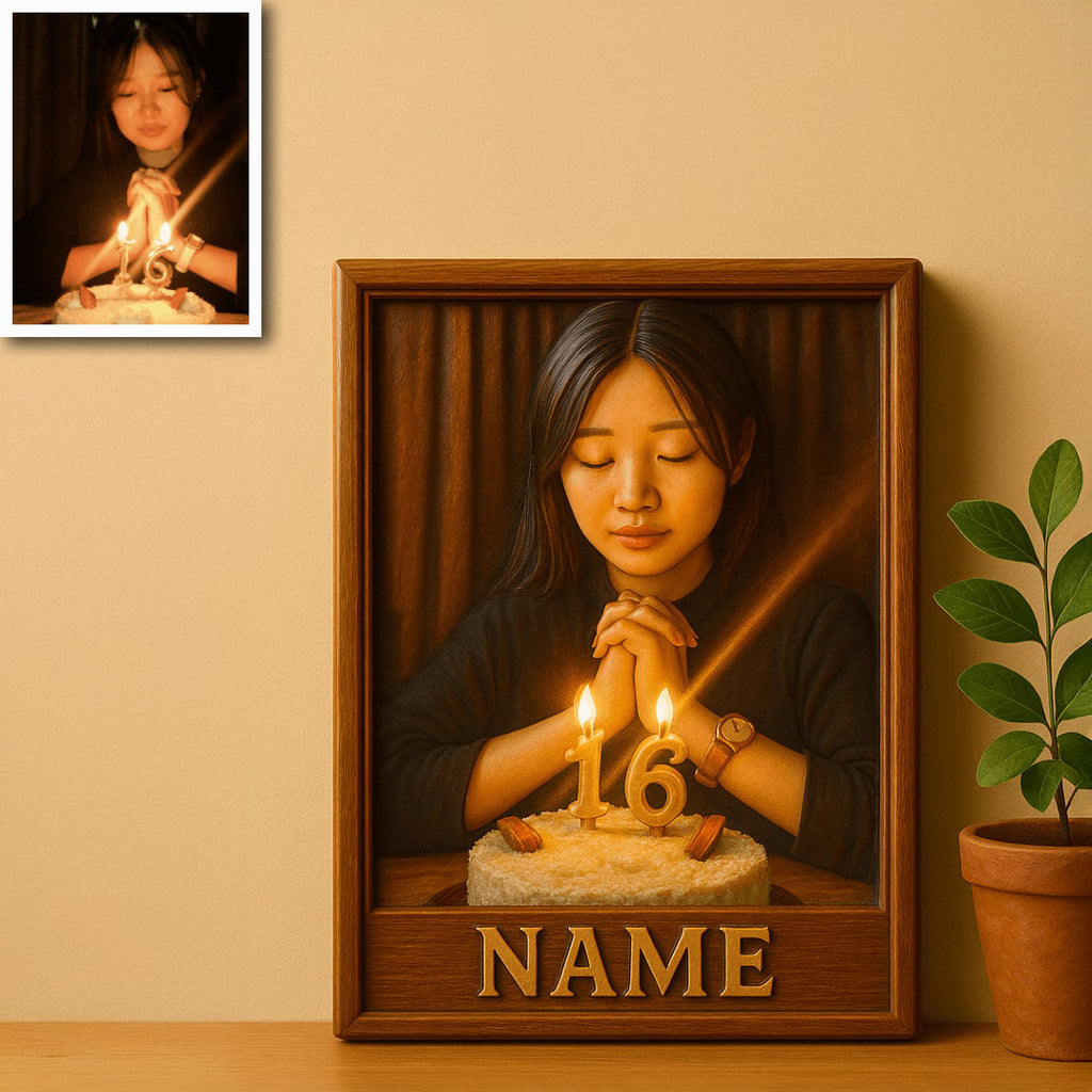 Customized birthday themed photo frames