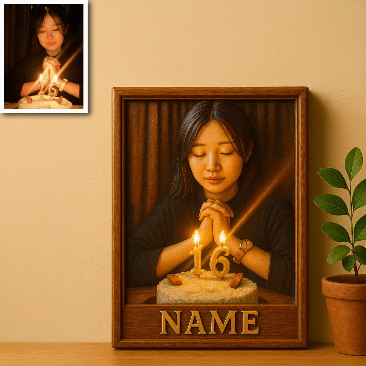 Customized birthday themed photo frames