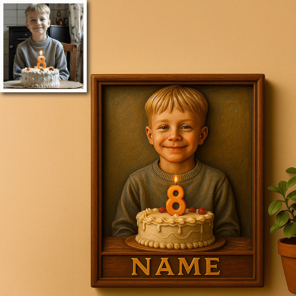 Customized birthday themed photo frames