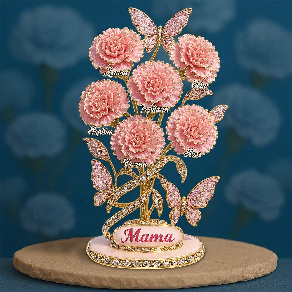 Personalized Gifts For Mom Plaque 01tgdt150425 Carnation Flower