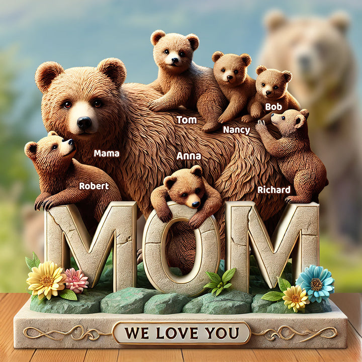 Bear Mom Acrylic Plaque Personalized Gifts For Mom 01hudt170425