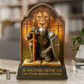 The Man Kneels Before God Acrylic Plaque - Personalized Christmas Gifts For Jesus Lover 01HULU140525