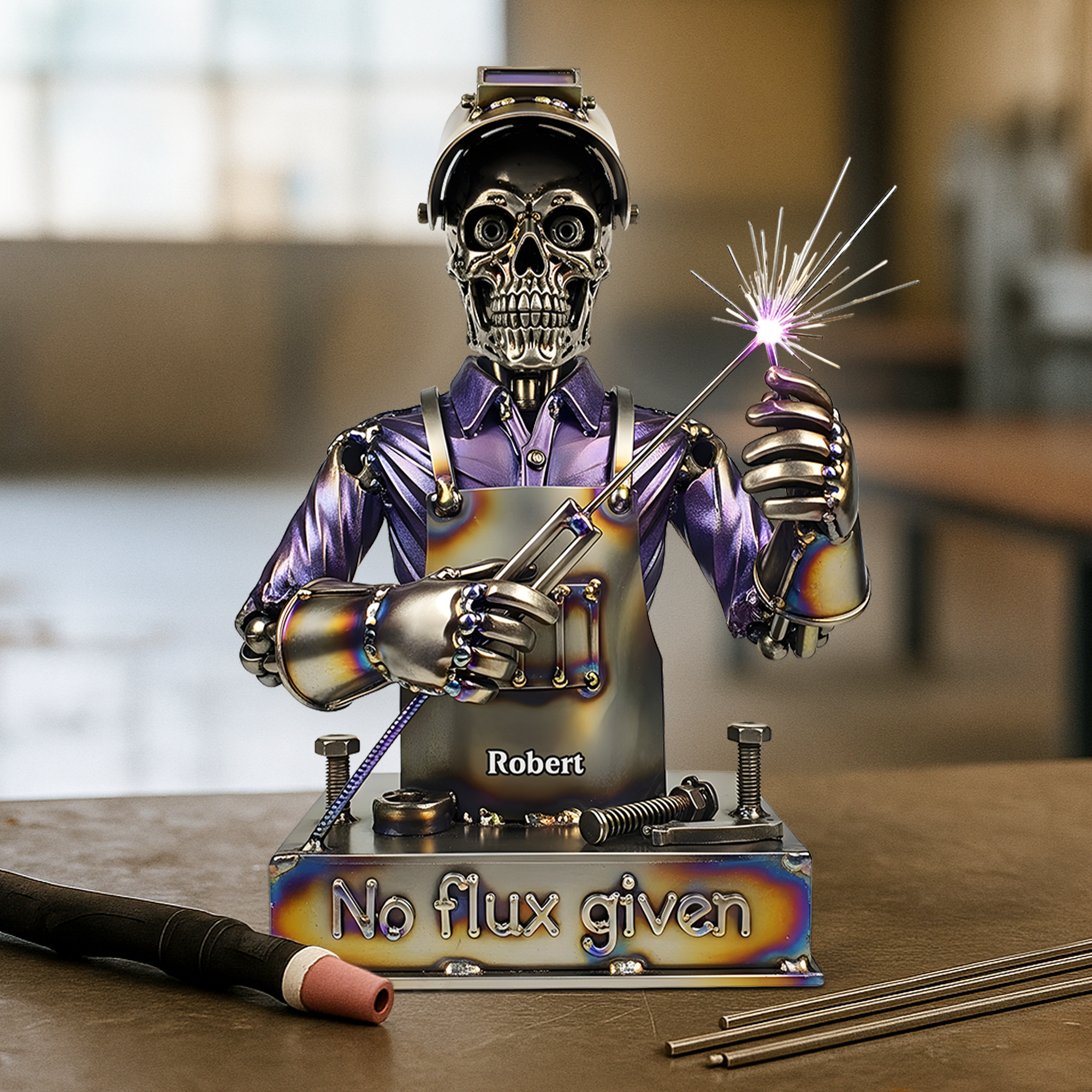 Badass Welder Skull Acrylic Plaque - Personalized Gifts For Welder 03QHPU100625