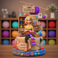 Collecting Yarn Girl Acrylic Plaque - Personalized Gifts For Knitting Lovers 01TGLU070725