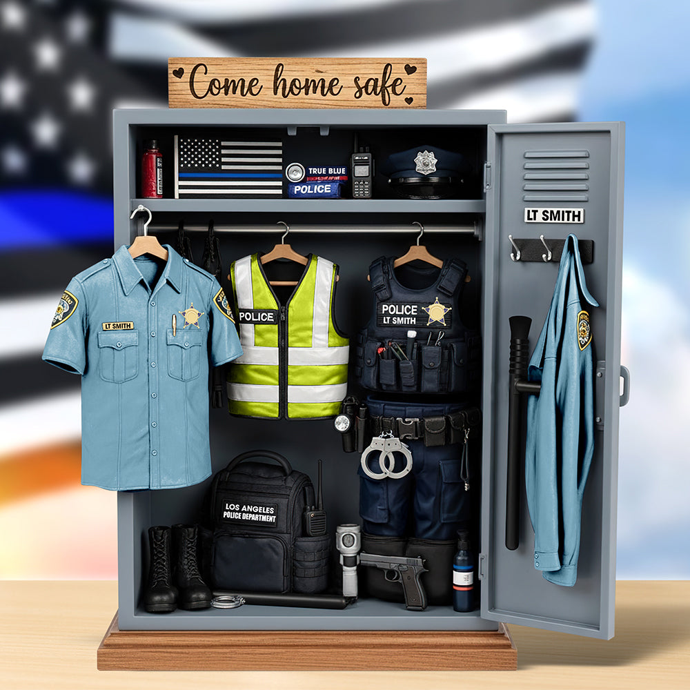 Christmas Police Locker Acrylic Plaque – Personalized Gifts For Officers 03qhqn290525