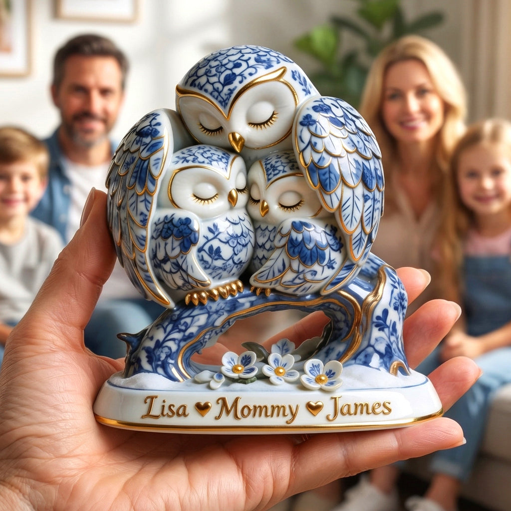 Protective Owl Mom Plaque - Personalized Gifts For Moms 01QHQN130326