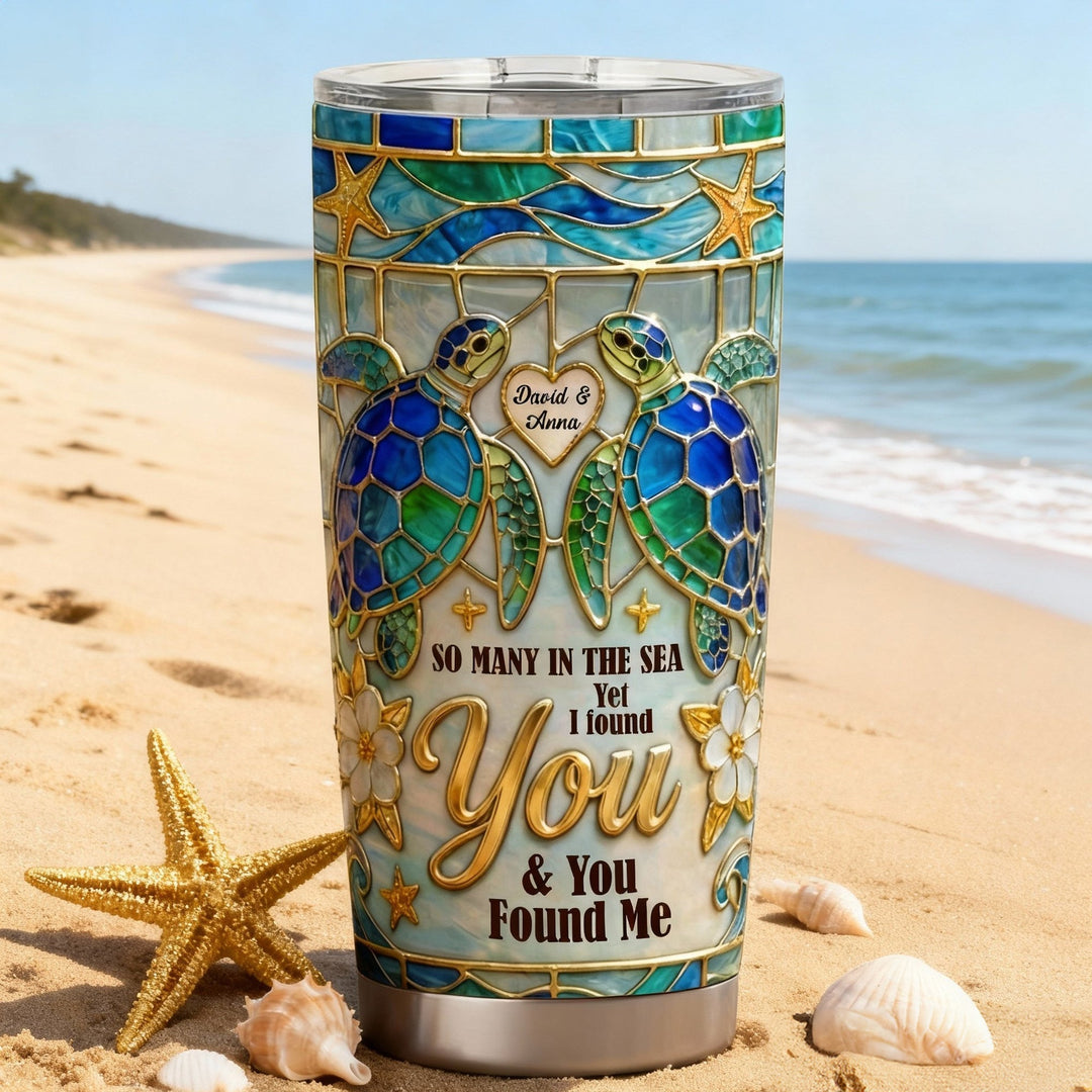 Ocean Love Tumbler - Personalized Gifts For Couple Tumbler 05TOTN150126