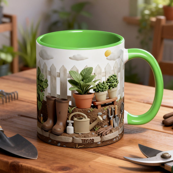 Gardening Scene Accent Mug – Personalized Gifts For Garden Lovers 03kilu080126