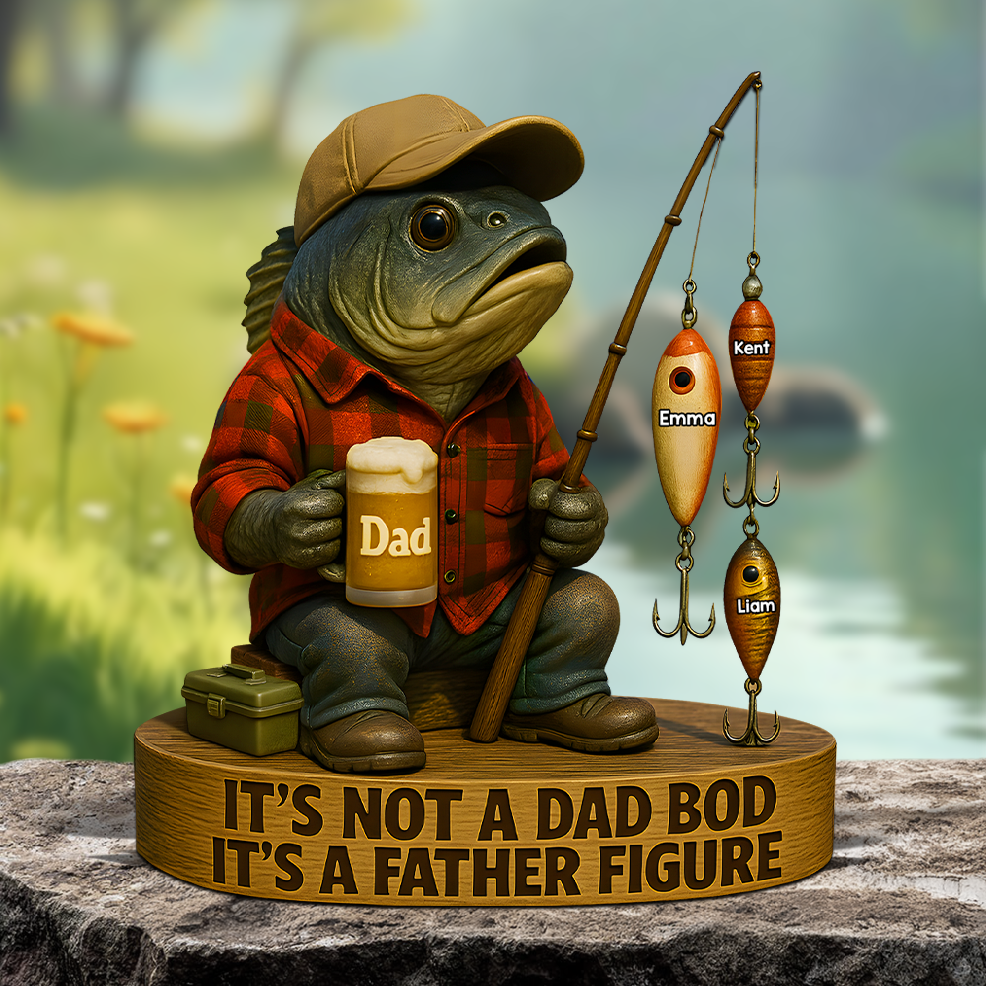 Fishing Dad Acrylic Plaque - Personalized Gift For Dad 03XQPU020525
