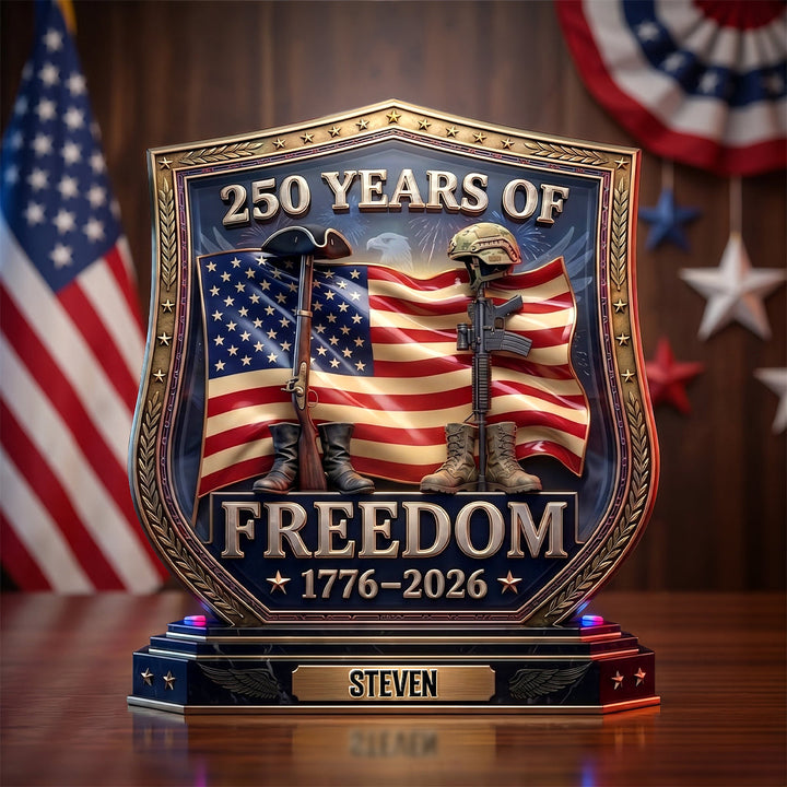 Celebrated America 250th Anniversary Acrylic Plaque - Personalized Gifts For Veterans 04todh040626