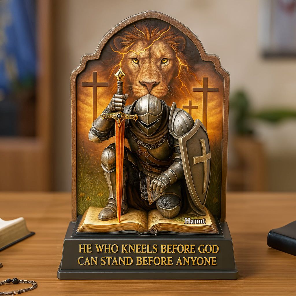 The Man Kneels Before God Acrylic Plaque - Personalized Christmas Gifts For Jesus Lover 01HULU140525