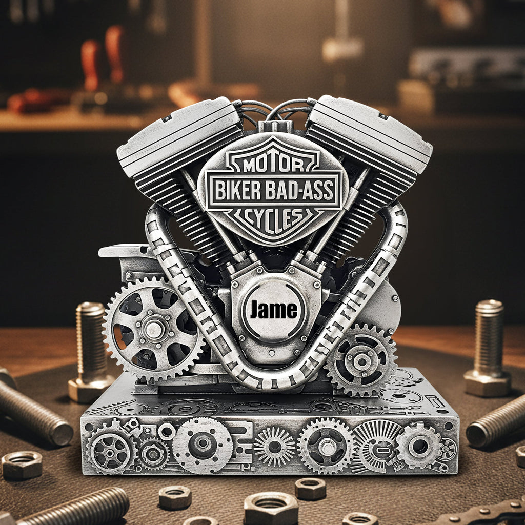 Strong Motorcycle Engine Acrylic Plaque - Personalized Gifts For Bikers 03QHLU170925