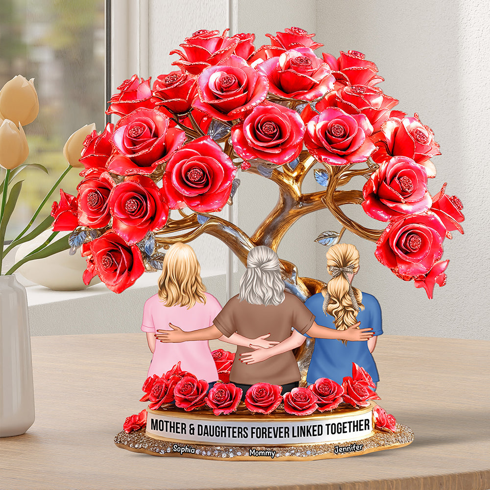 Personalized Gifts For Mom Plaque Mother Daughters Forever Linked Together 06tgqn220425tm
