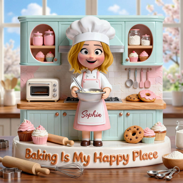 Baking Girl Acrylic Plaque - Personalized Gifts For Baking Lovers 01pgqn090226