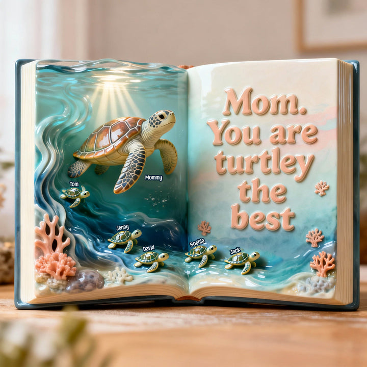 Best Turtle Mom Ever Acrylic Plaque - Personalized Gifts For Mom 06TOTN290126