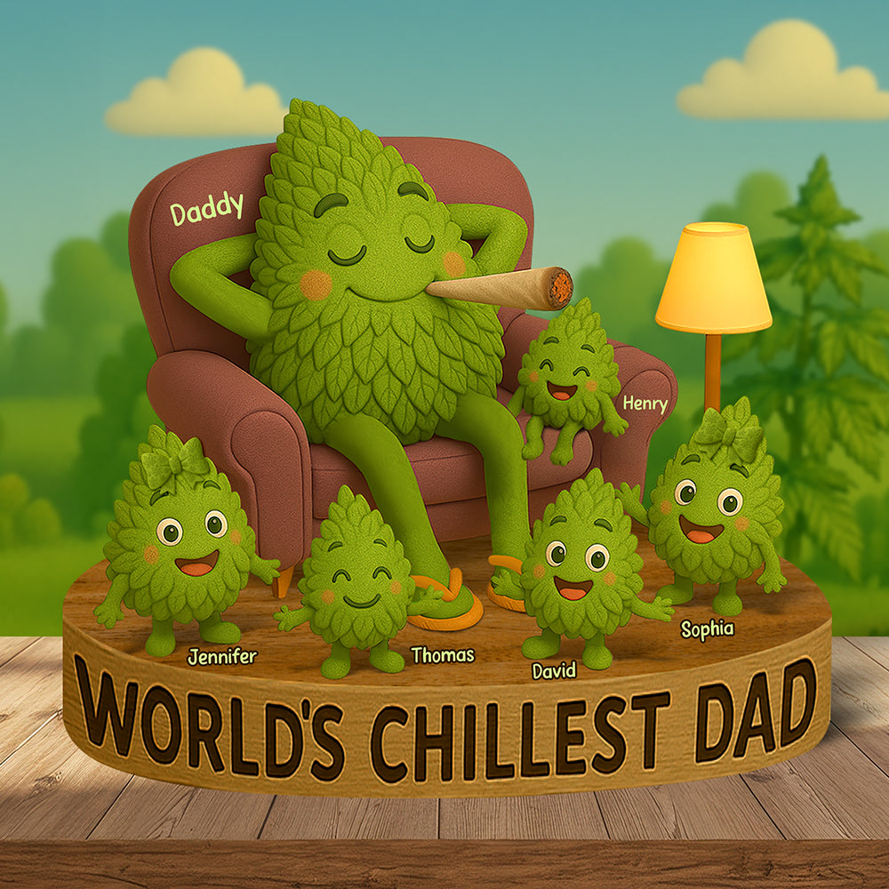 Chilling Dad - Personalized Christmas Gifts For Dad Plaque 022toqn100425