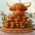 Highland Cow Mama Acrylic Plaque - Personalized Christmas Gifts For Mom 03XQDT150425