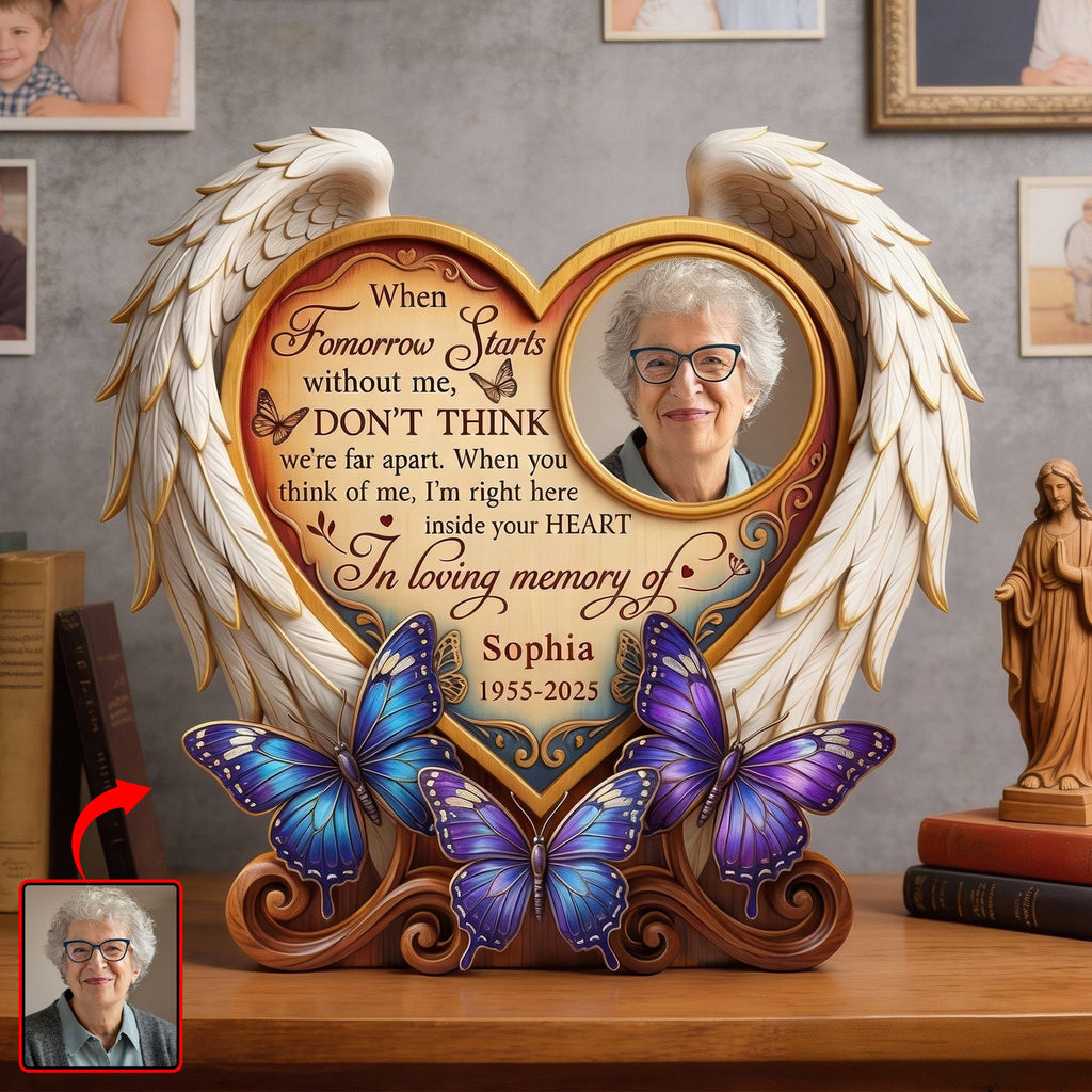 Miss The Angel In Heaven Acrylic Plaque - Custom Photo To Remember Loved One 01huqn220126