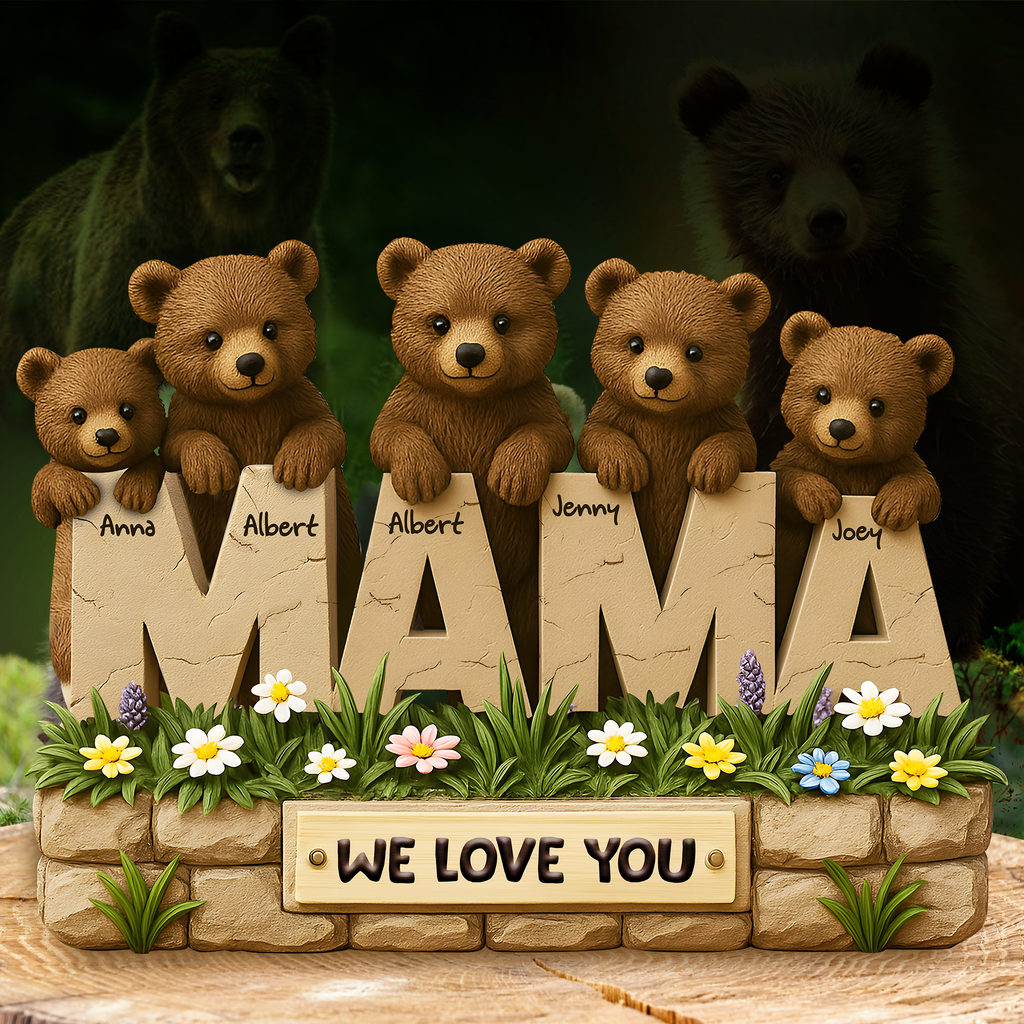 Personalized Gifts For Mom Plaque Mama Bear 03xqlu030425