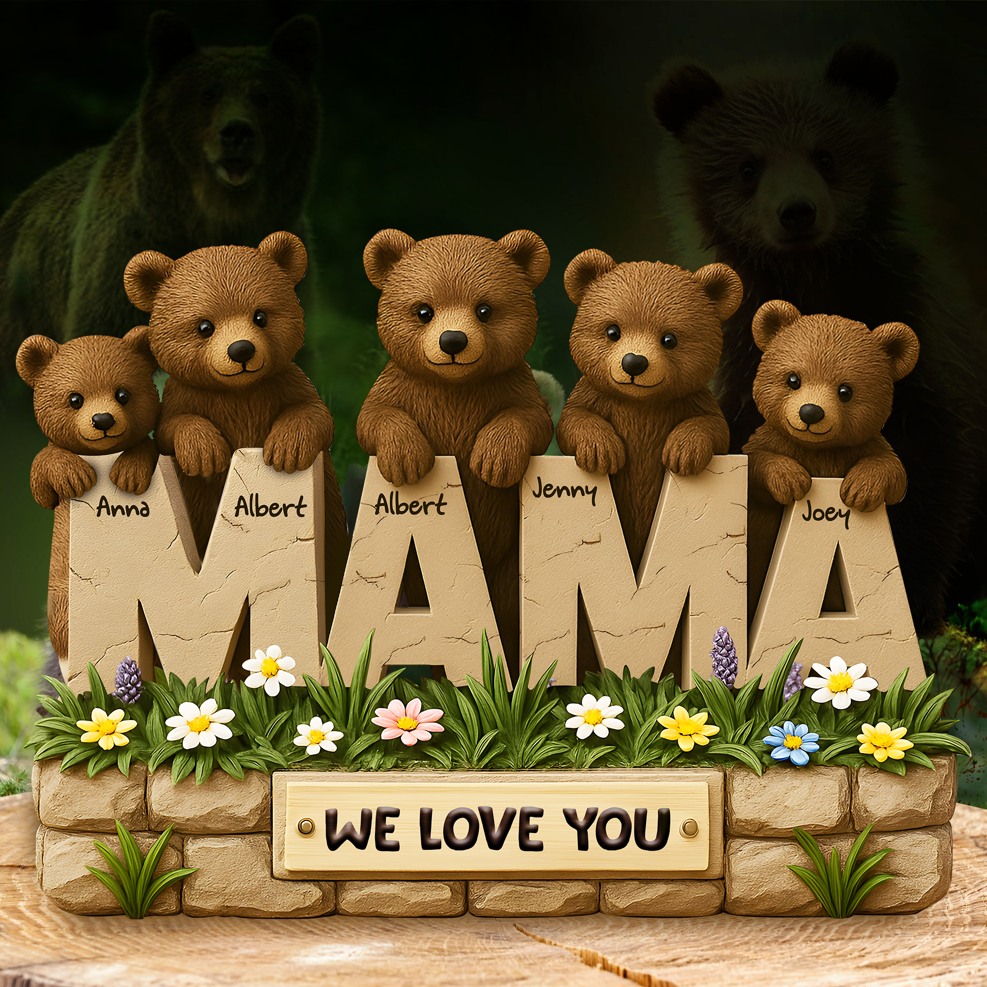 Personalized Gifts For Mom Plaque Mama Bear 03xqlu030425