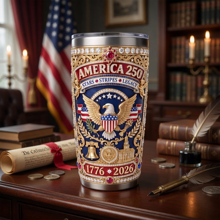 Patriotic 250 USA Tumbler - Personalized Anniversary Gifts 01TYLU110526