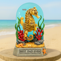 Seahorse Dad Plaque - Personalized Gifts For Dad 02qhpu100525
