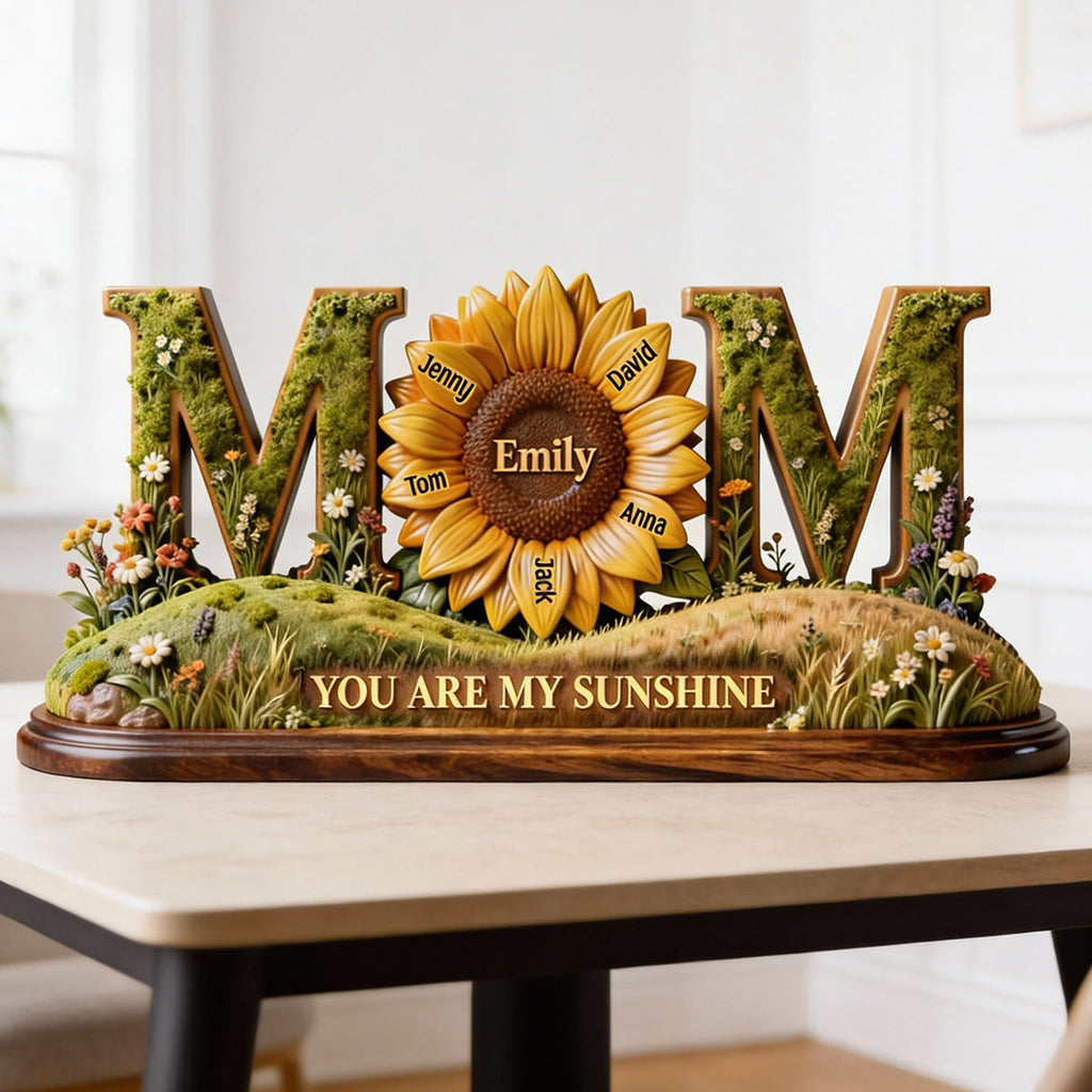 Sunflower Sunshine Acrylic Plaque - Personalized Gift For Mom 01HYTN290126