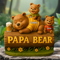 Papa Bear Plaque - Personalized Gifts For Dad 03topu030525