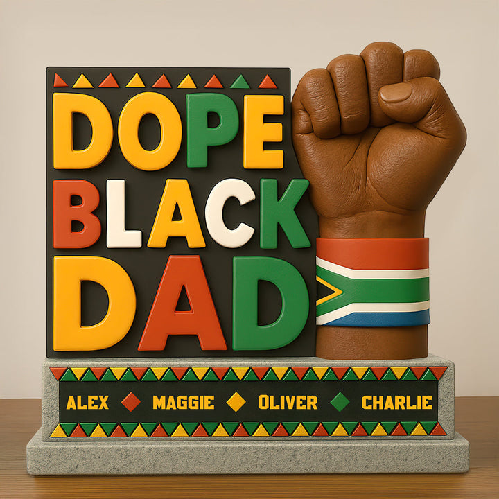 Black Dad Acrylic Plaque - Personalized Gifts For Dad 01HUDT010525