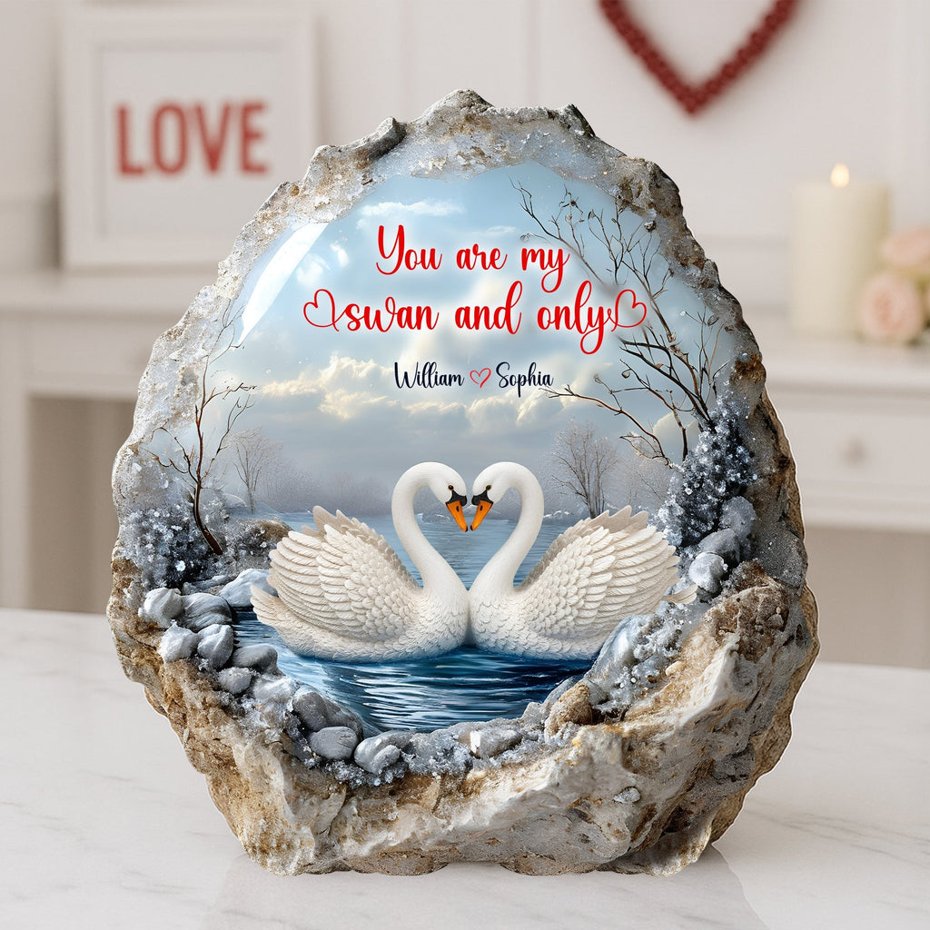 Swan Couple One And Only Acrylic Plaque - Personalized Gifts For Couple 04QHLU280525