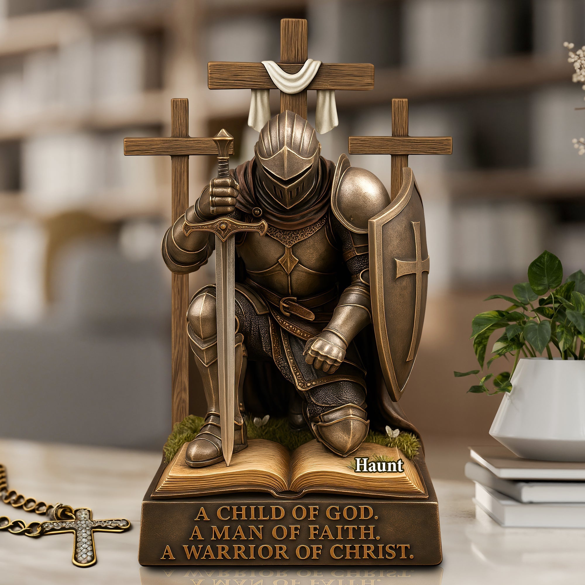 Knight Of Faith Acrylic Plaque – Personalized Christian Christmas Gifts 03HULU130525