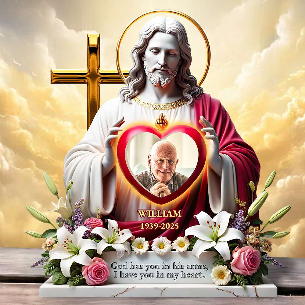 Custom Photo Gifts For Heaven Acrylic Plaque In God's Arms 03HUDT110425