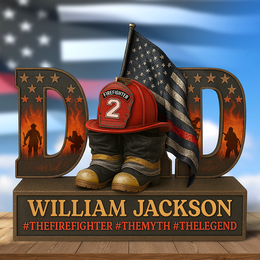 Firefighter Dad Legend Acrylic Plaque - Personalized Gifts For Dad 02qhqn090525