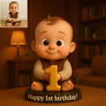 Custom cartoon style baby birthday figurines