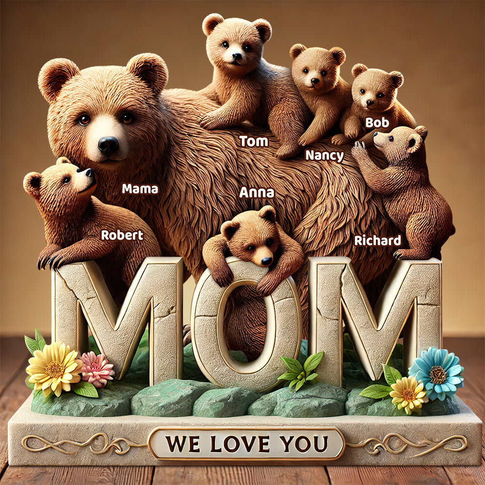 Bear Mom Acrylic Plaque Personalized Gifts For Mom 01hudt170425