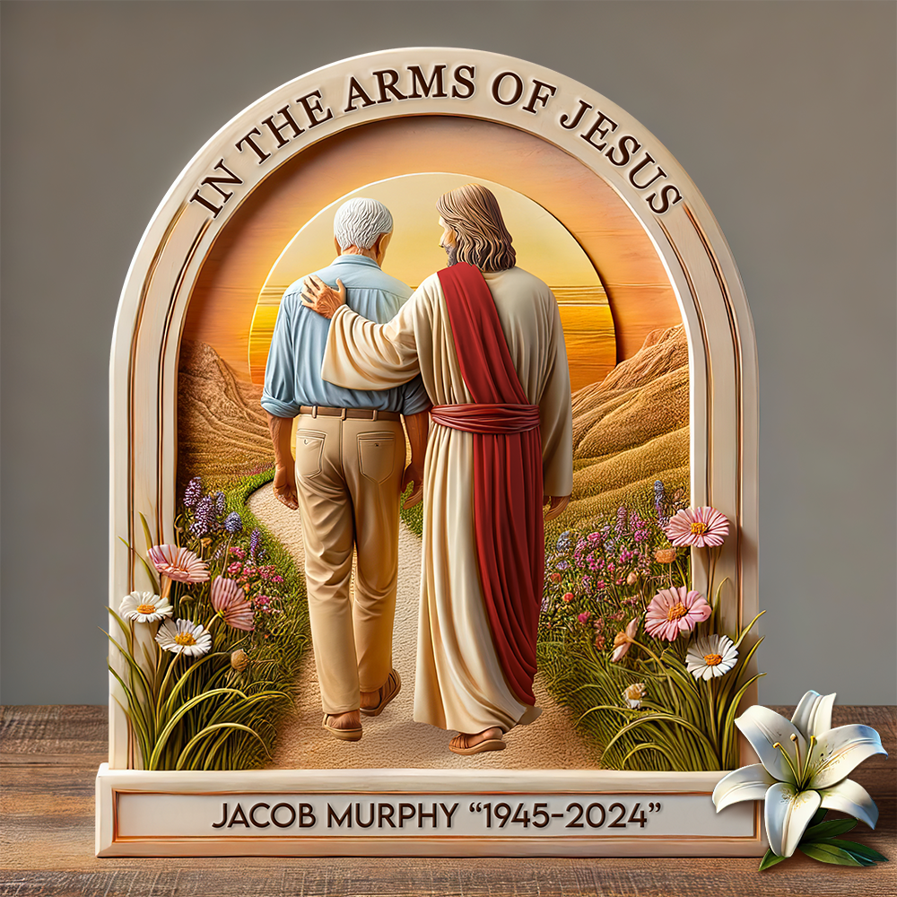 Heaven Jesus Plaque - Personalized Memorial Gifts 02hupu160425