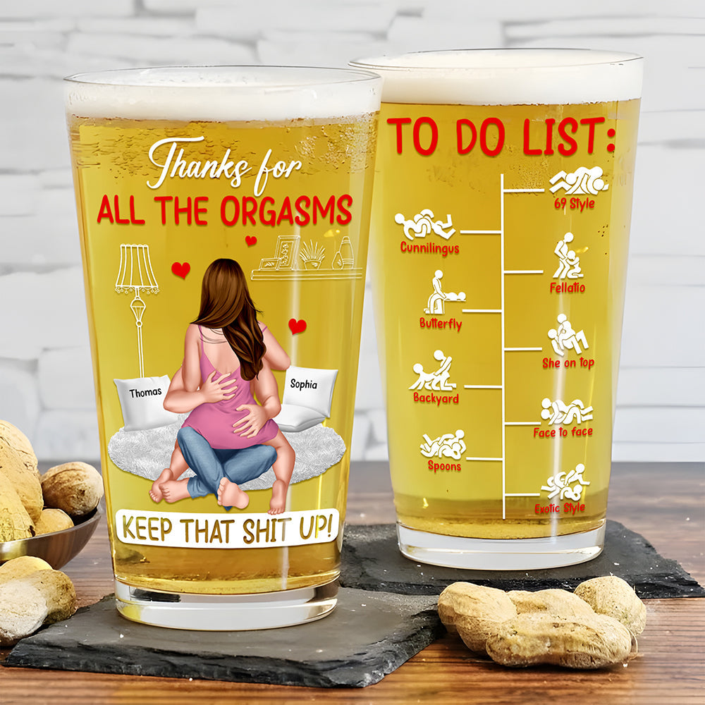 Naughty Couple Beer Glass - Personalized Gifts For Couple 01ohqn120525hh