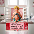 Personalized Gifts For Naughty Couple Acrylic Plaque, Cartoon Character 04tgtn180625