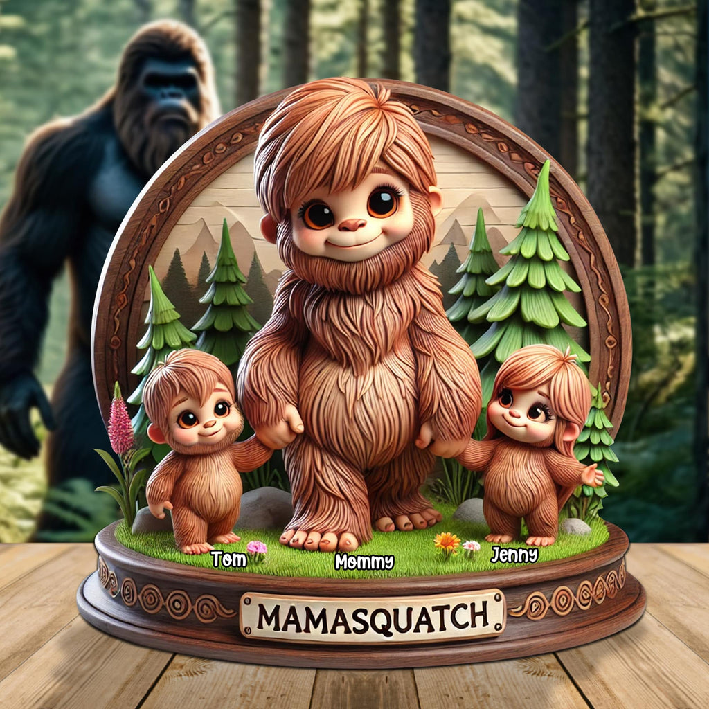 Personalized Gifts For Mom Big Foot Plaque Mamasquatch 04katn150425