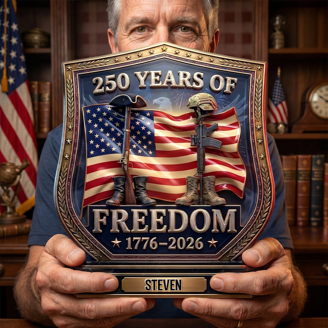 Celebrated America 250th Anniversary Acrylic Plaque - Personalized Gifts For Veterans 04todh040626