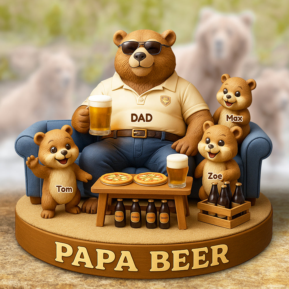 Bear Dad Bod Acrylic Plaque Personalized Gifts For Dad 03TODT010524