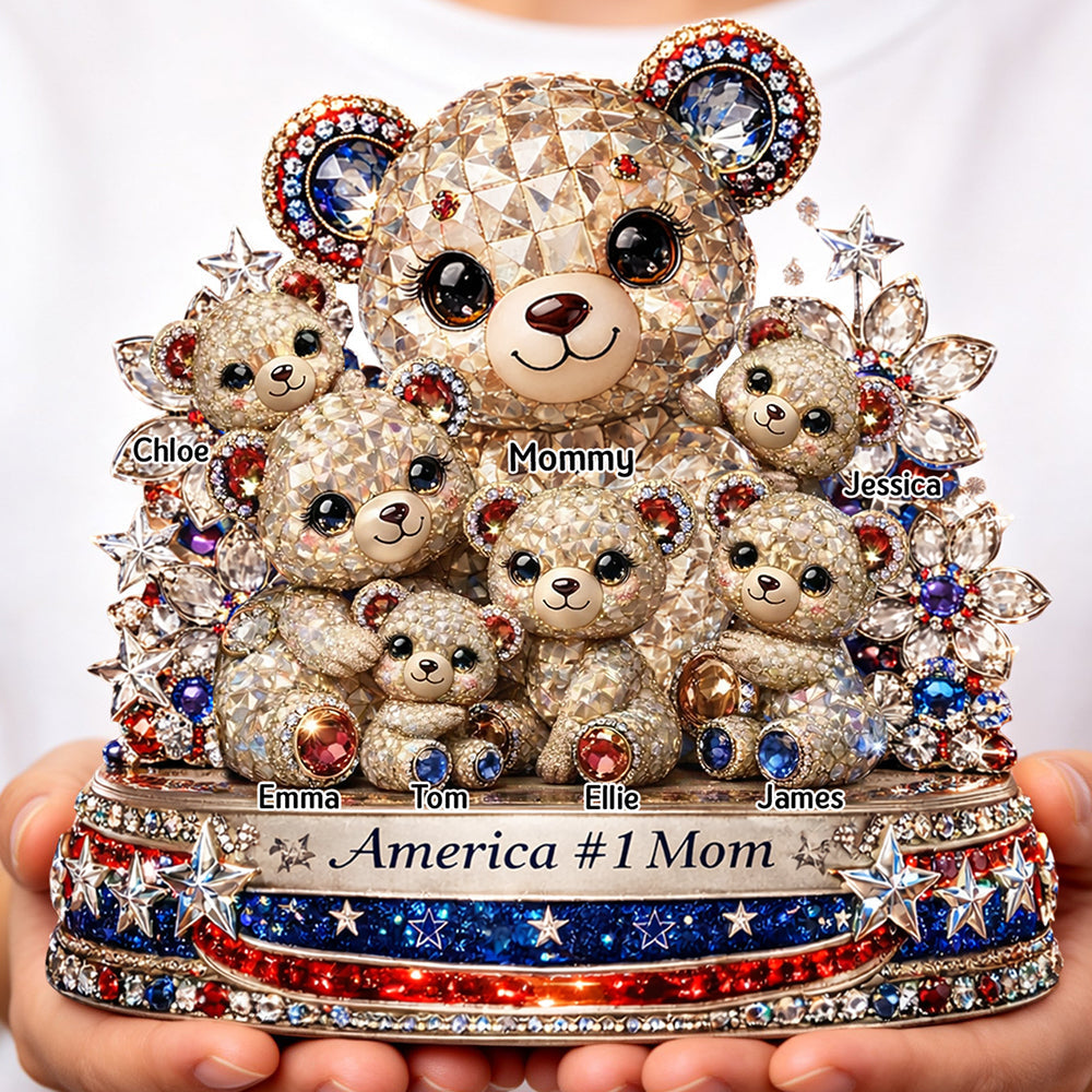 Mother Bear x America 250th Anniversary Acrylic Plaque - Personalized Gifts For Mothers 03todt060326